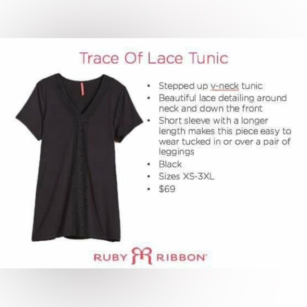 Ruby Ribbon Trace Of Lace Tunic - Picture 6 of 6